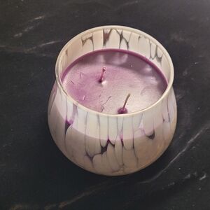 Celebrate Together Midight Magic Candle In Milky Marbled Iridescent Holder